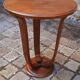 1930 Art Deco pedestal table in solid walnut