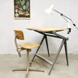 Vintage Dutch design industrial drawing table Ahrend de Cirkel