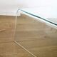 Square molded glass coffee table
