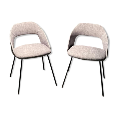 Duo de chaises tonneau 1950