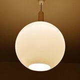 Vintage glass pendant light, 50s