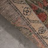 Vintage Turkish Oushak Rug Handwoven 52x712 cm