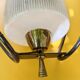 Pair of opaline glass pendant lights