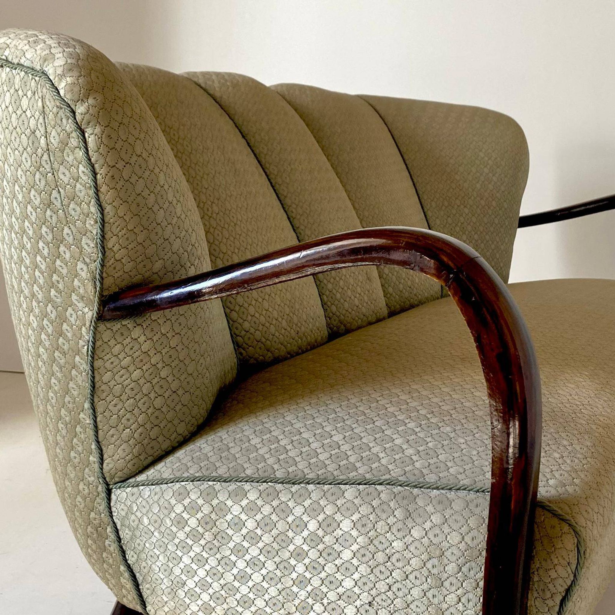 Art Deco Two seats Sofa, Malatesta and Mason, Italy 1950s