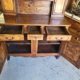 Buffet bahut 2 body walnut cabinet of the XVllll th century
