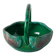 Green ceramic pocket tray, signed, 1970