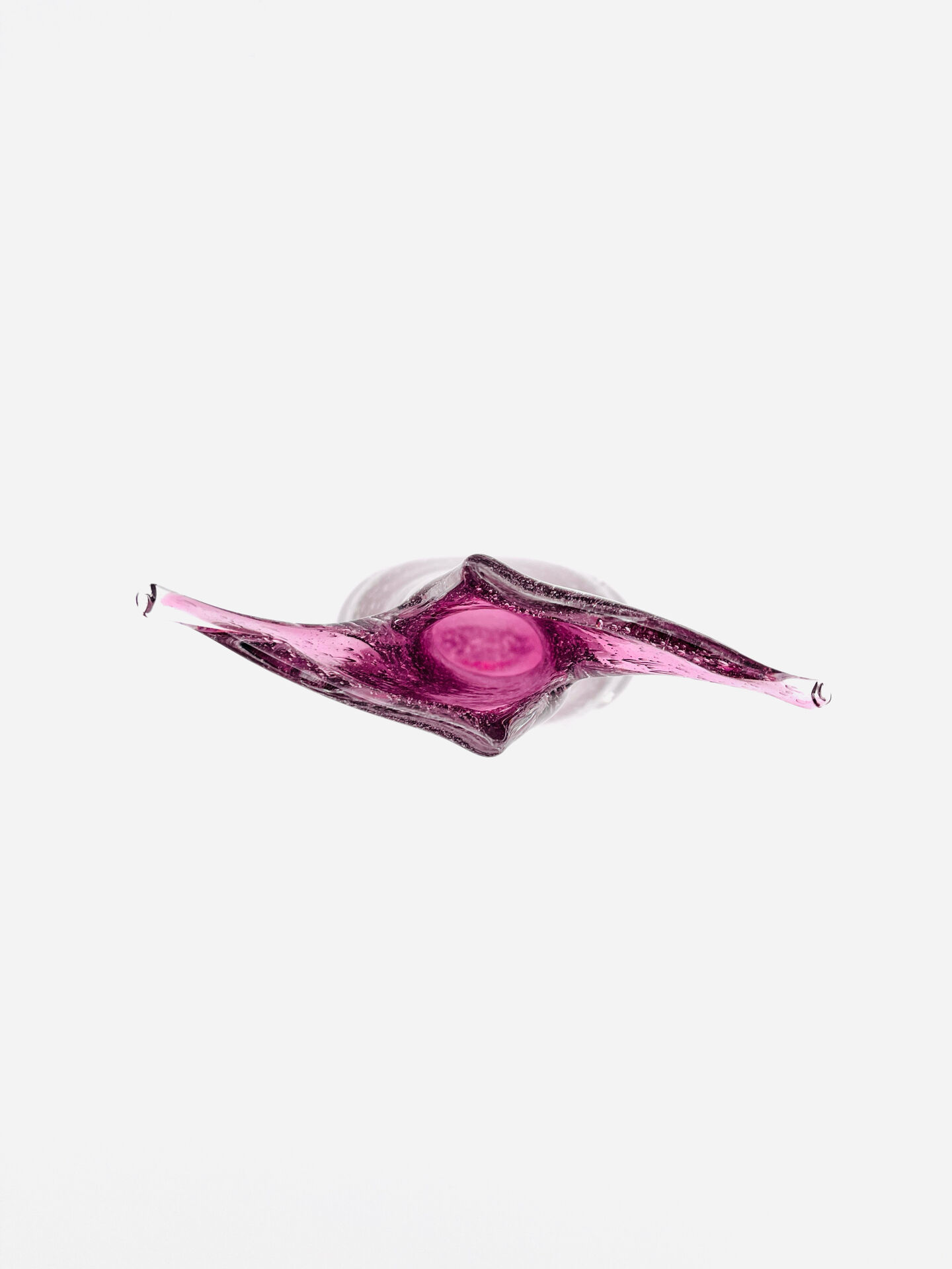 Vase signé Formia - Murano - Sommerso & Bullicante violet - 1970
