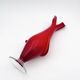 Tulip Vase Fratelli Toso Murano Red Crystal Ribbons 37.5cm