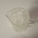 Moulded glass cream pot