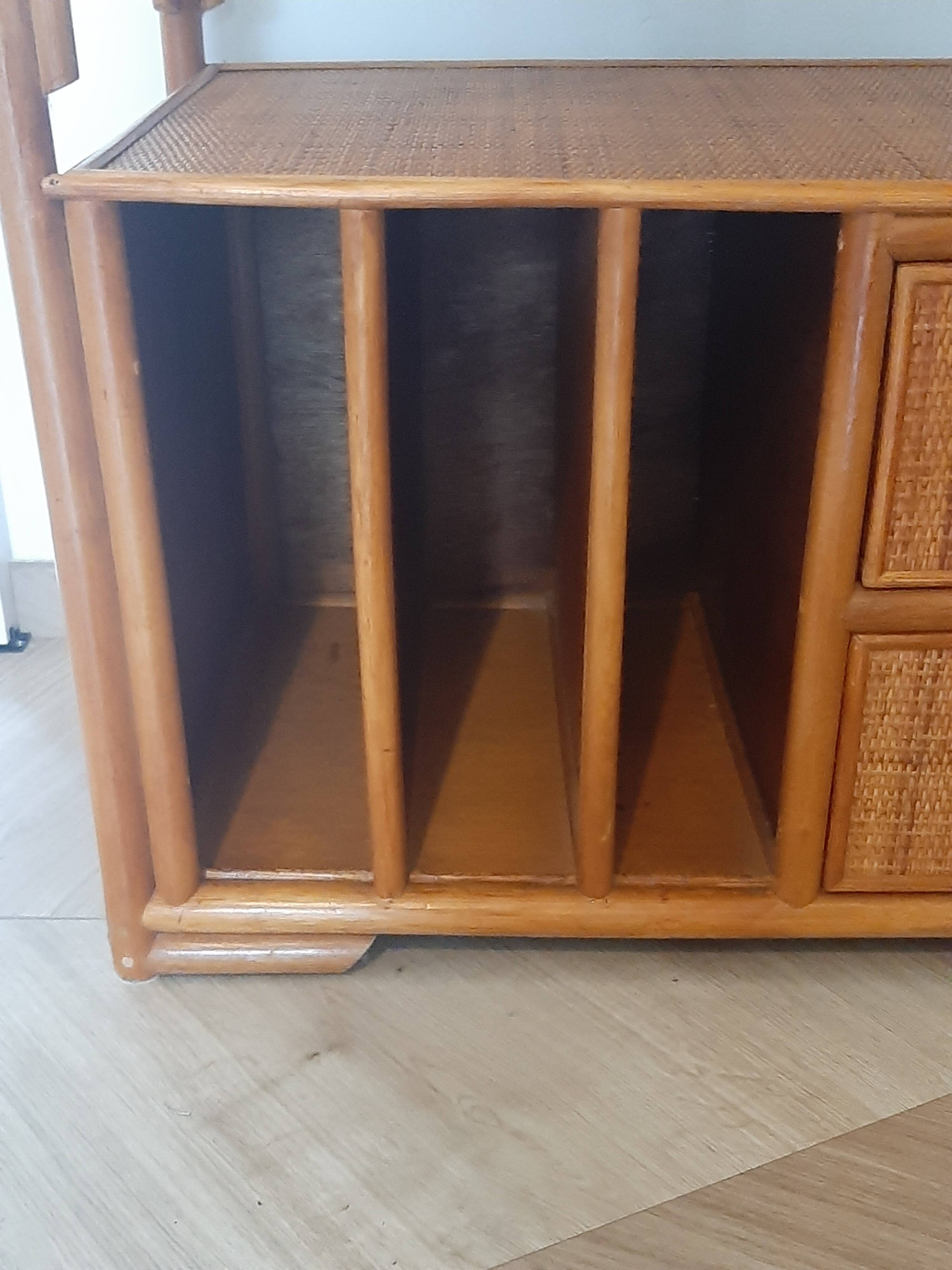 woven rattan chest of drawers - 2 drawers