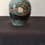 Vase vert bleuté