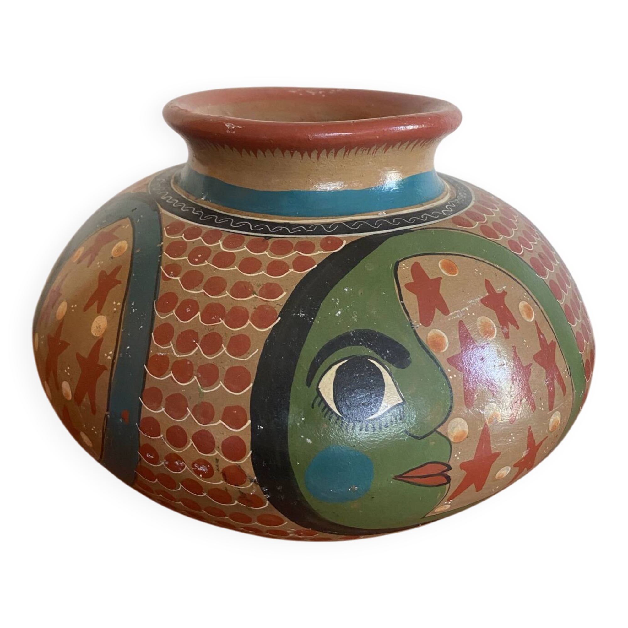 Vintage 90's Mexican ceramic vase