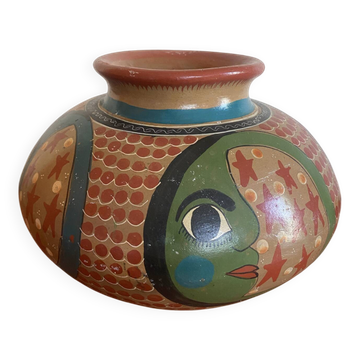 Vintage 90's Mexican ceramic vase