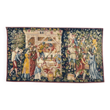 Tapisserie vintage sérigraphiée à la main "les vignerons"