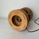 Lampe bois et osier vintage