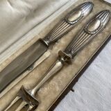 Service de couverts à gigot en argent dans leur étui