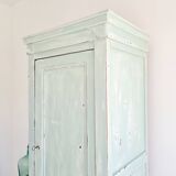 Renovated antique hosiery cabinet - liberty green