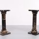 Two black portoro marble pedestals, Italy