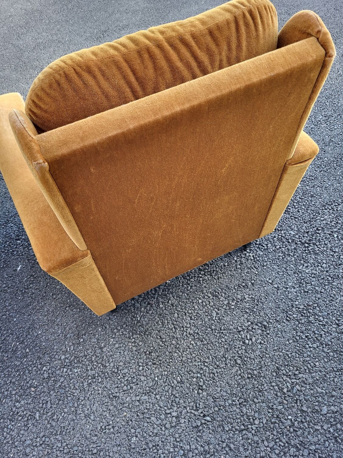 Ensemble canapé fauteuil vintage velours