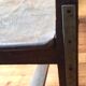Old solid wood back bench