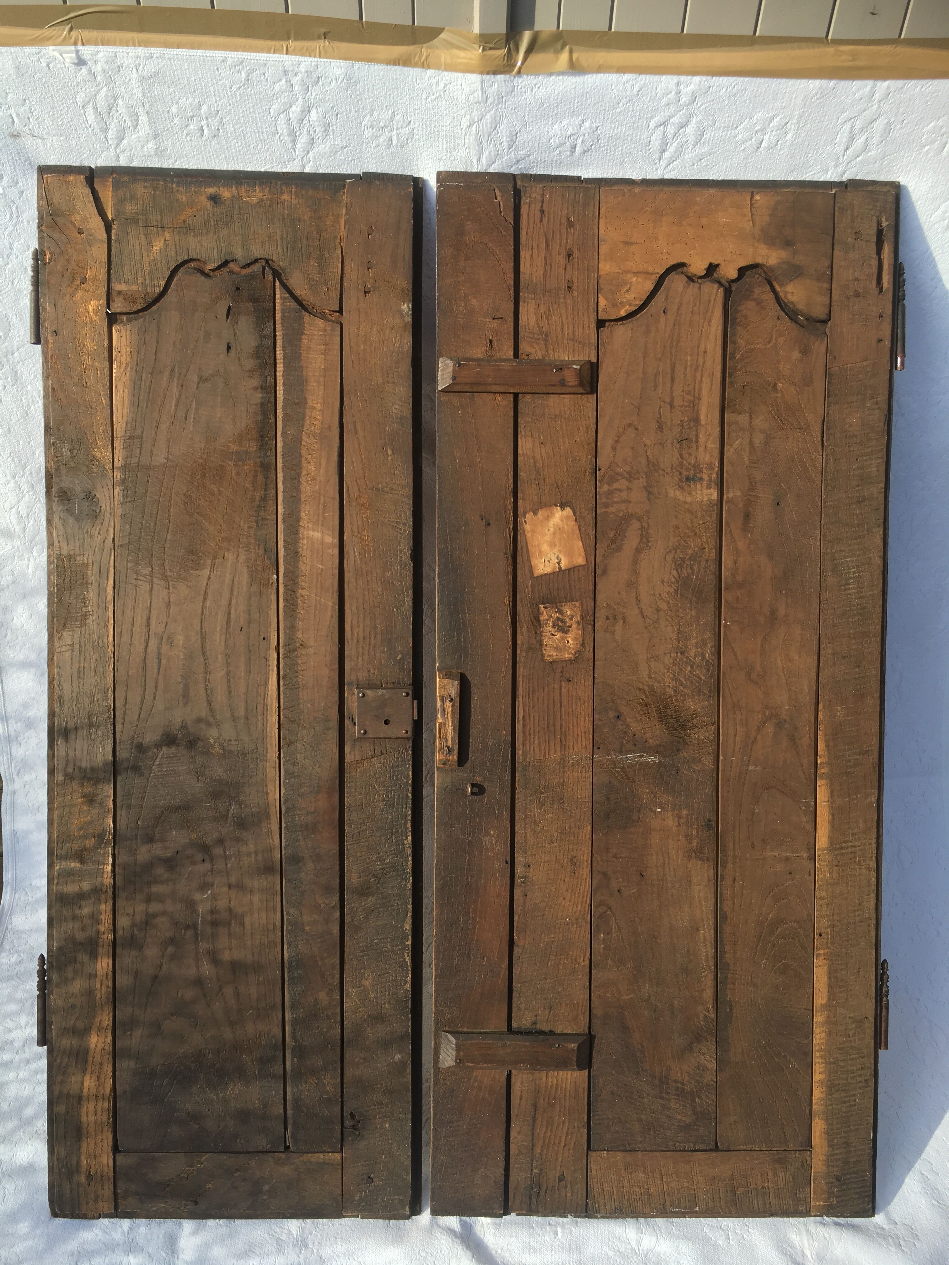 Old doors wardrobe for dressing or decoration