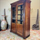 Bibliothèque en acajou flammé d’époque restauration xix eme siècle