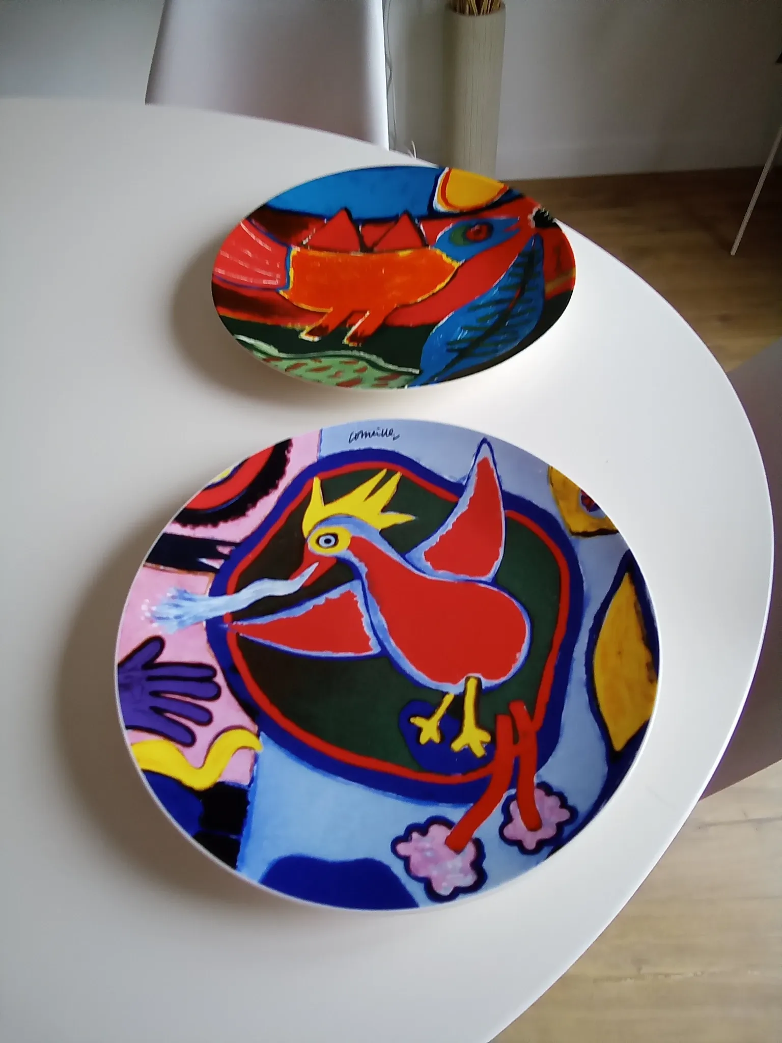 2 presentation plates Corneille, Dutch artist