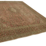 Handmade Oriental Unique 1980s 290 cm x 370 cm Beige Wool Carpet