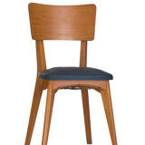 Set de 3 chaises vintage 1960 Monobloc pieds compas et skaï bleu canard