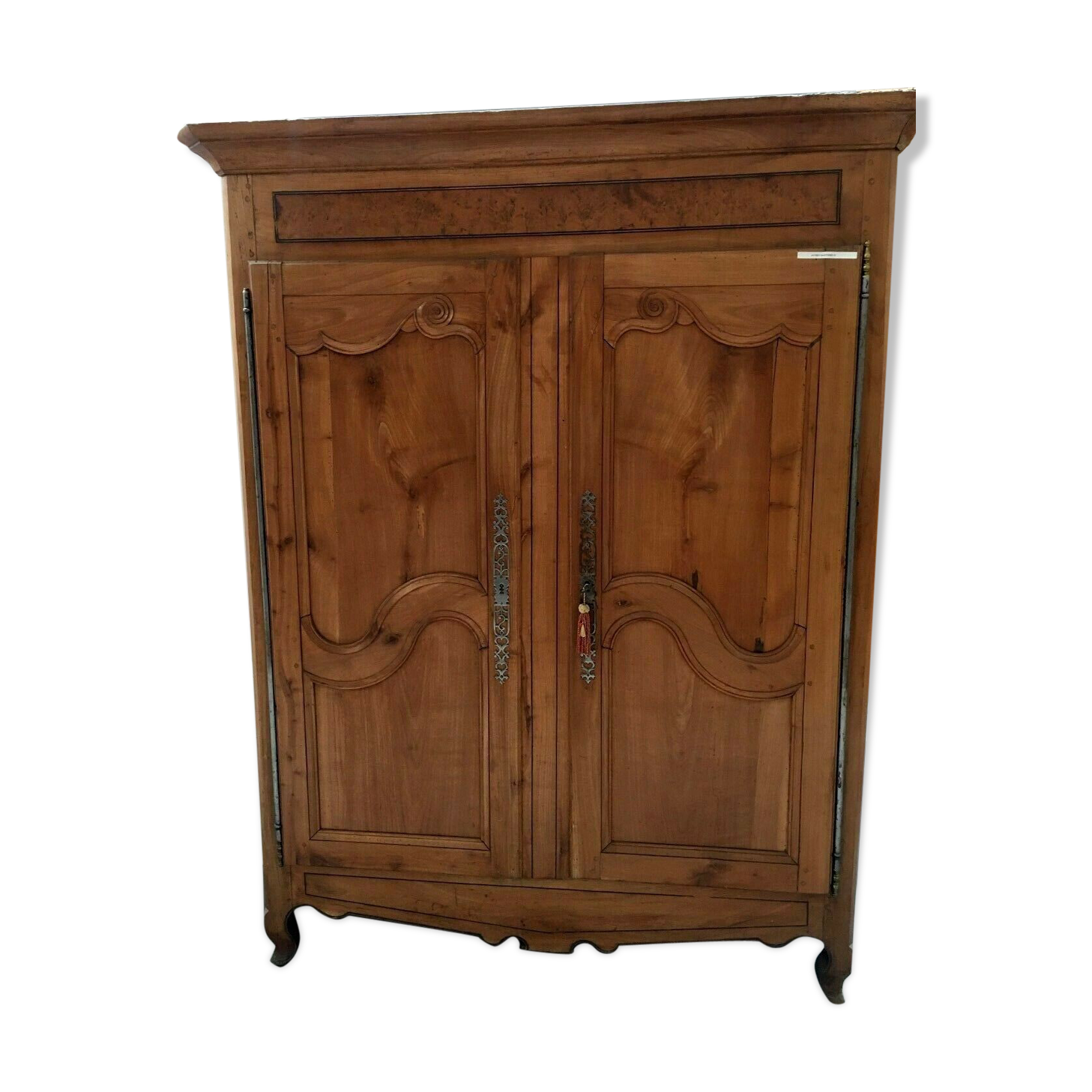 Louis XIV wardrobe in solid cherry