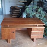 Beautiful desk veneer teak 80s