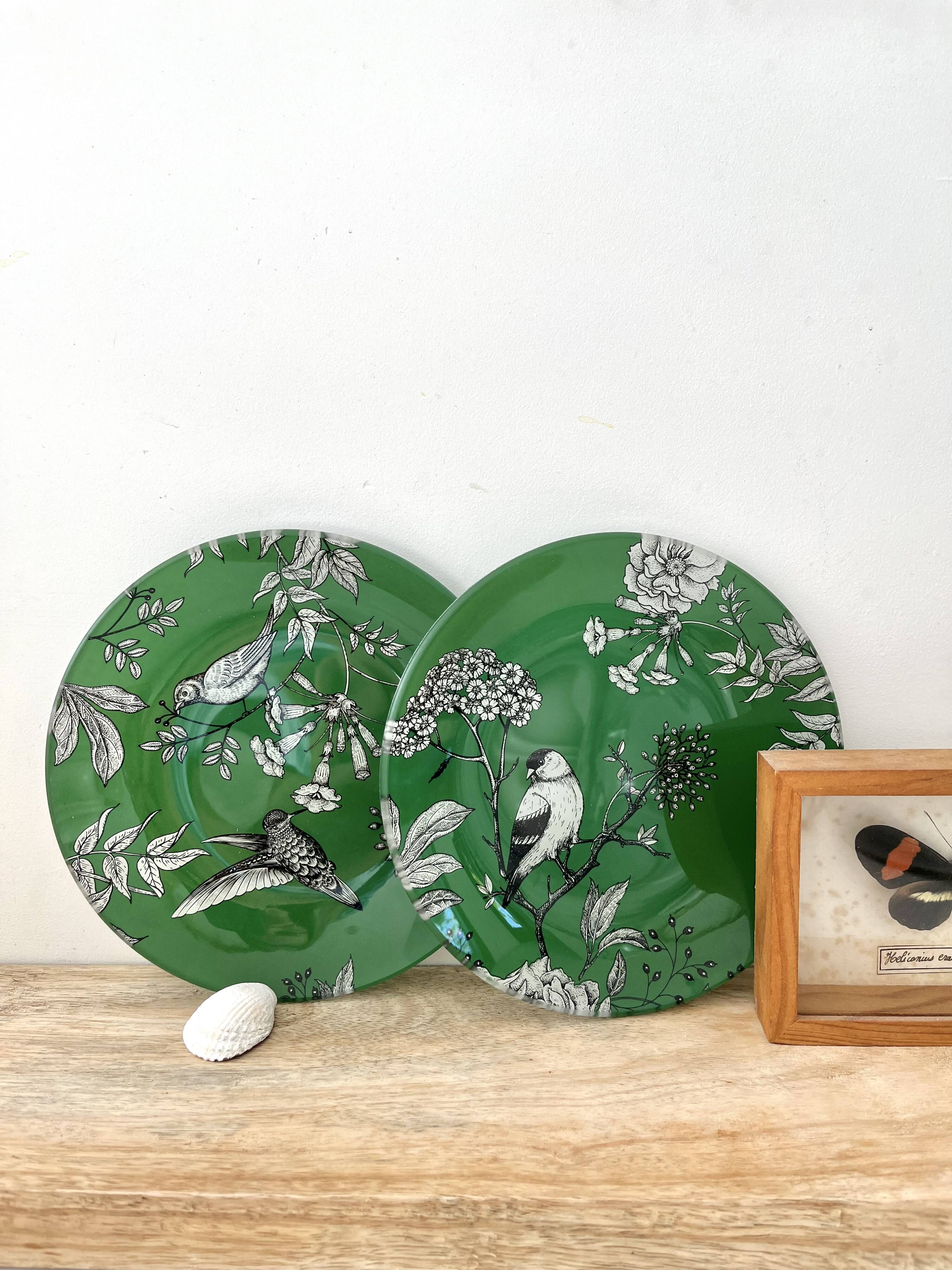 Bird decoration plates
