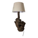 Brutalist turned wood lamp