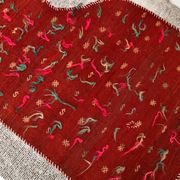 3x5 Red Contemporary Vintage Kilim Rug, 105x149Cm