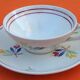 Duo cups / coffee saucers faience by Gien model rose marie