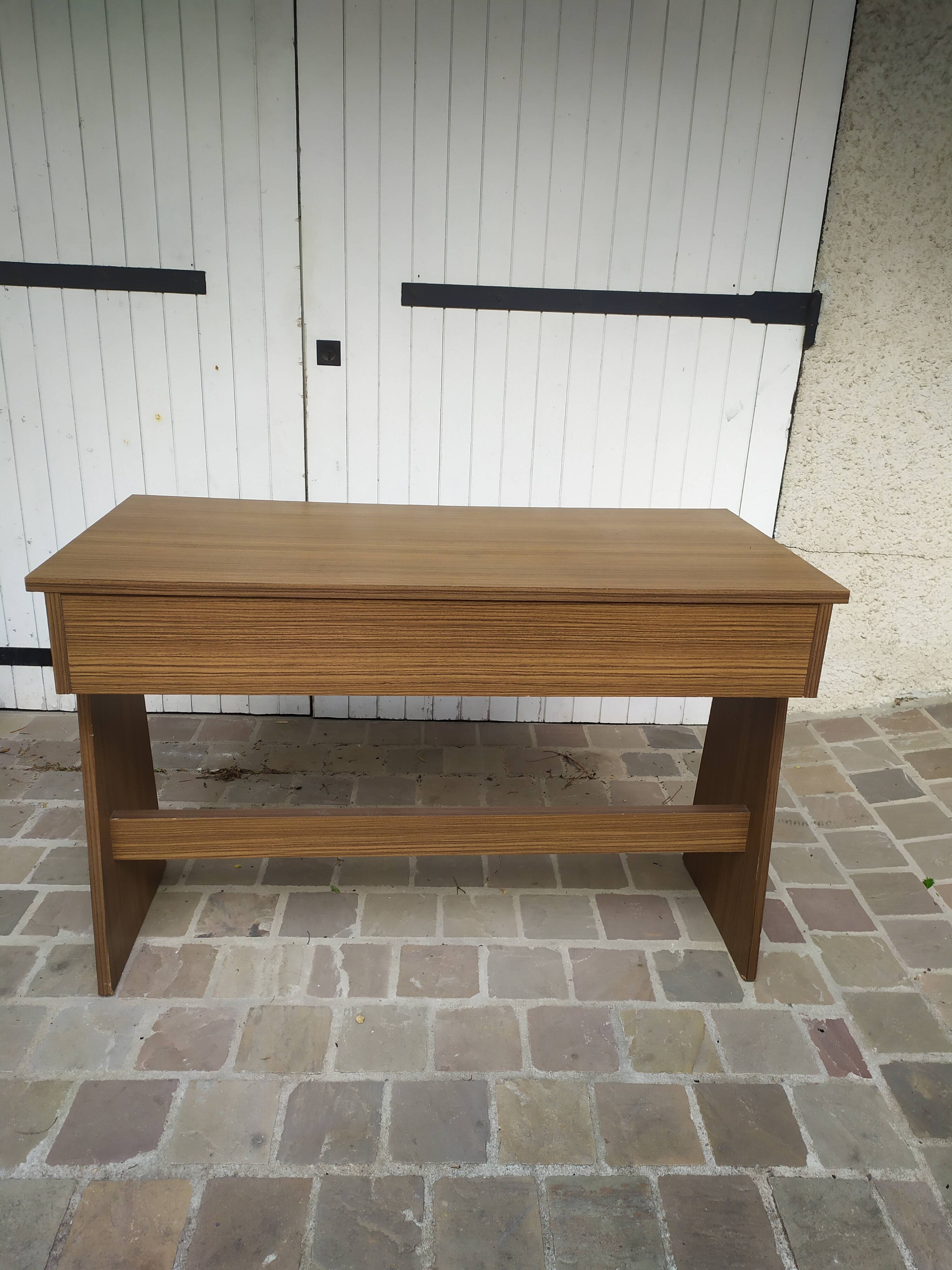 Vintage desk in brown formica