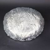 Large round frosted glass ceiling light, Murano, Kaiser, Germany, 1970s.