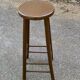 Vintage high bar stool in solid wood 72cm