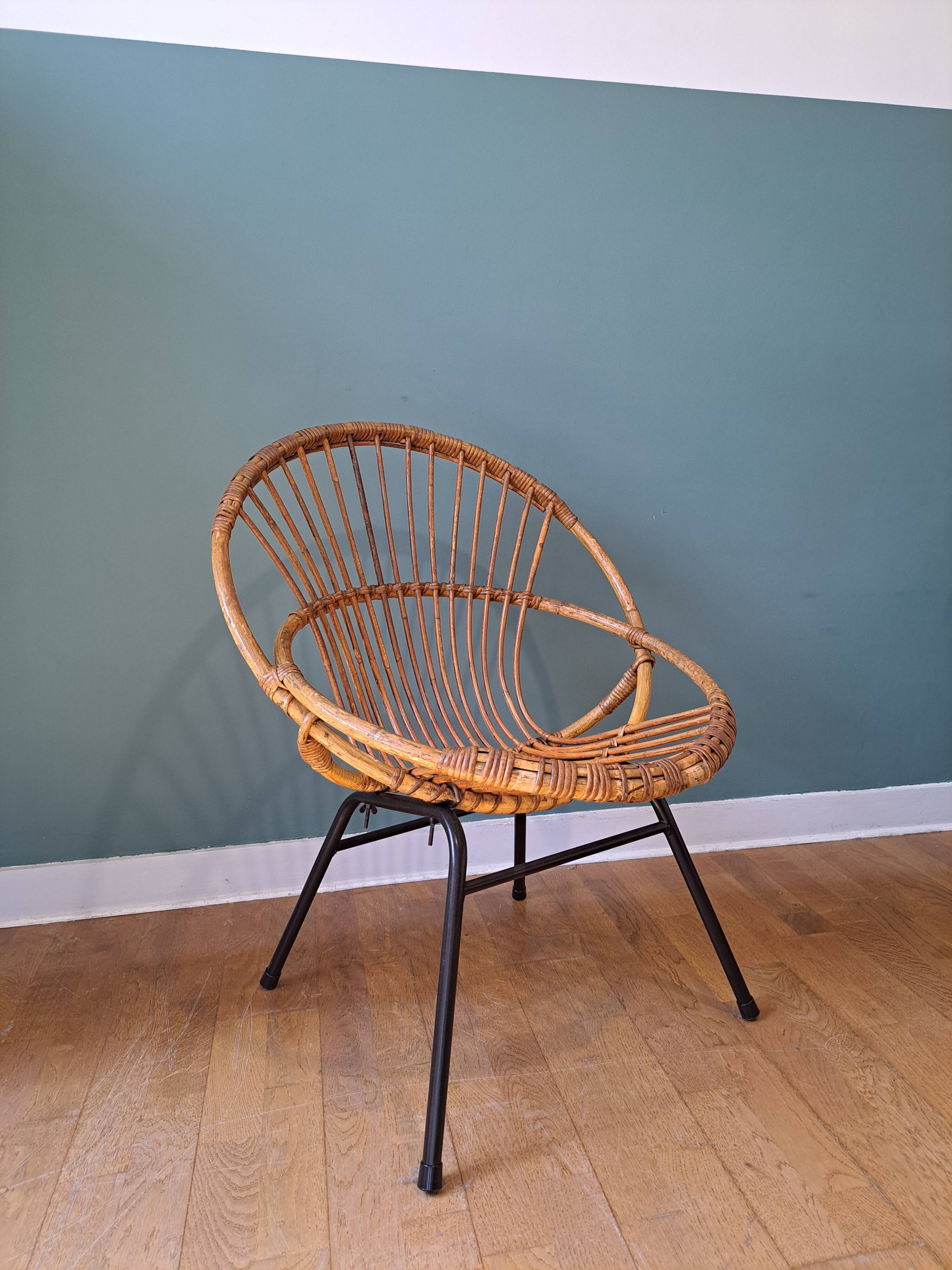 Rattan armchair