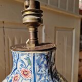 Antique lamp base in Gien earthenware