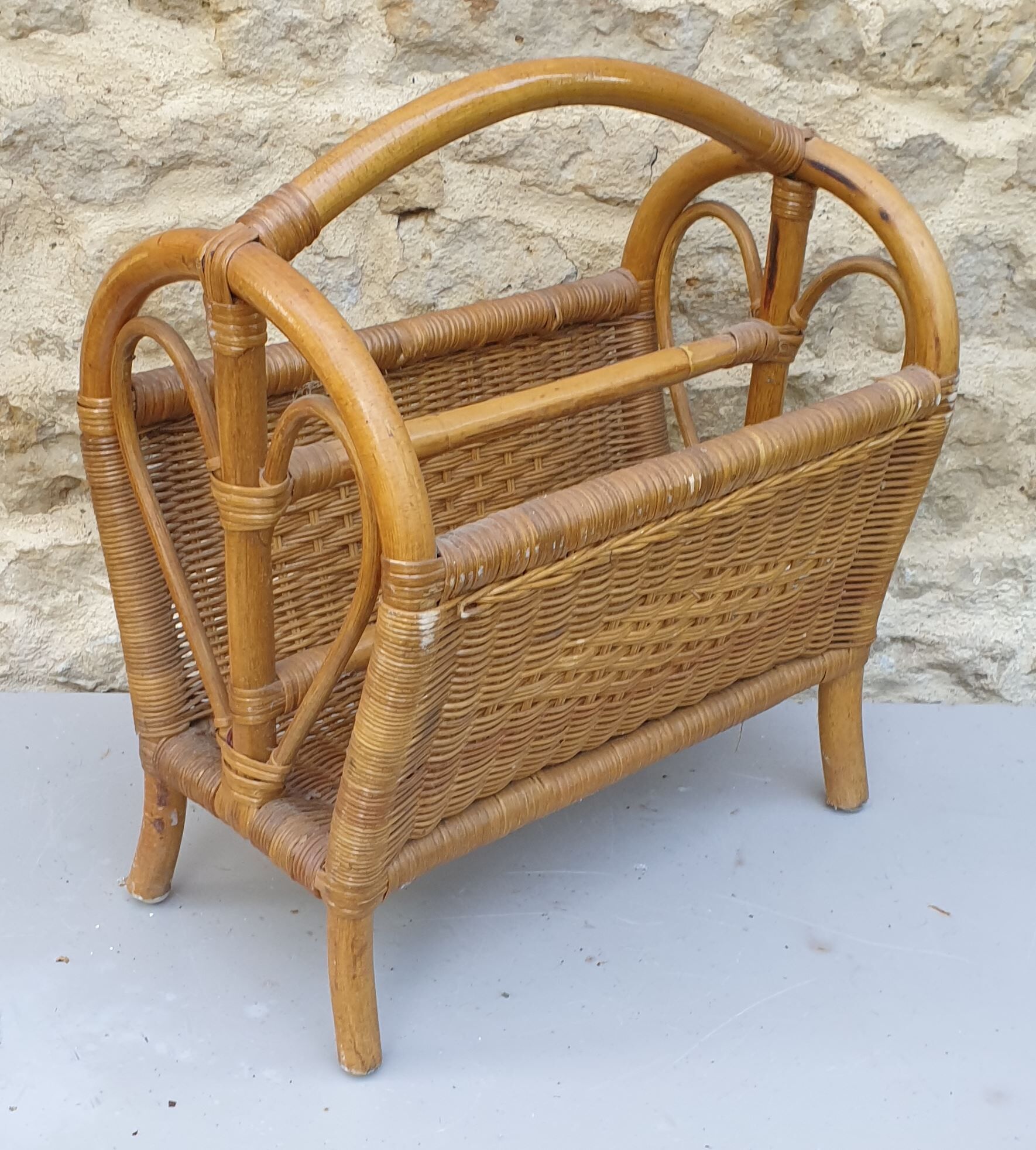 Bamboo magazine holder