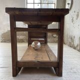 XL central island workbench oak