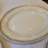 Service de table en porcelaine opaque dorée à la feuille
