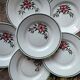 Set of 6 Vintage HBCM Dessert Plates, Simone Pattern