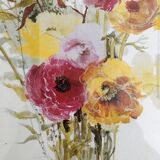 Watercolor bouquet of flowers