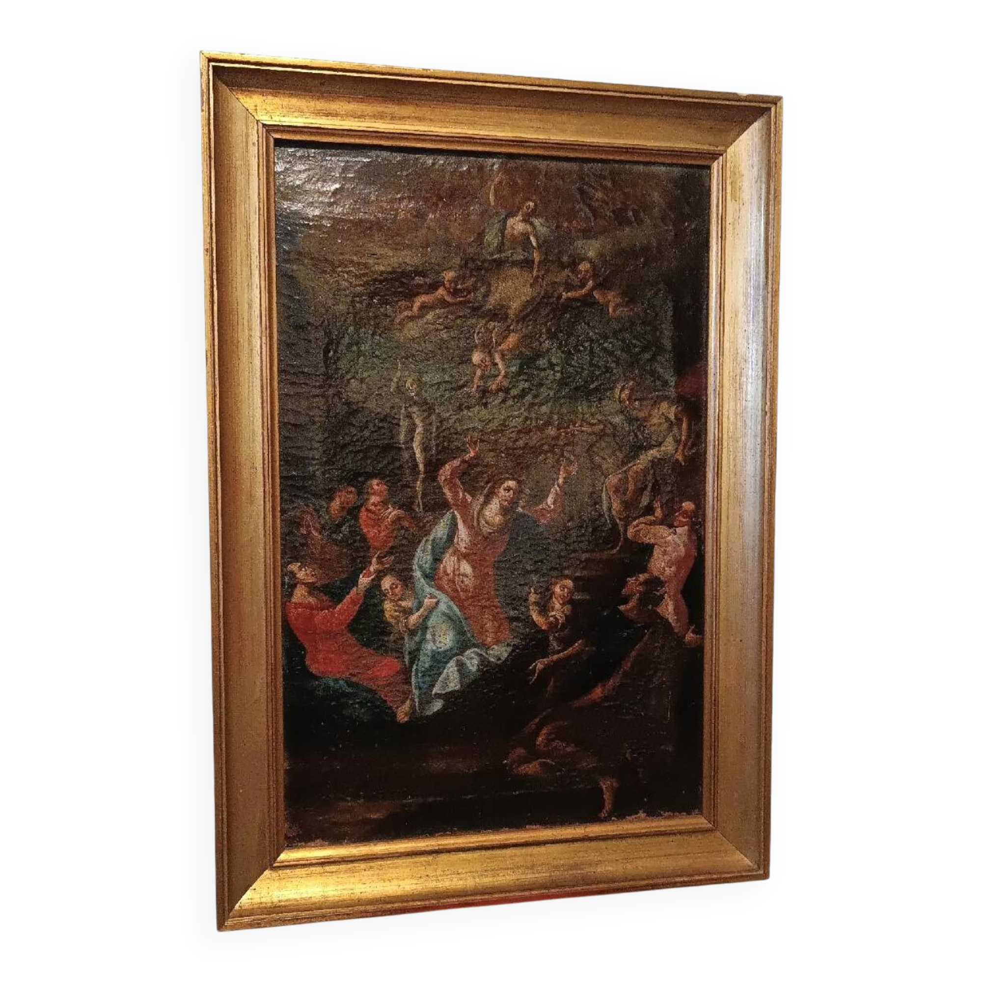 Antique painting - oil on canvas - Assumption of the Virgin, 18th century