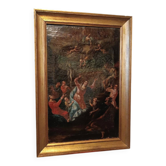Tableau ancien - huile sur toile - Assomption de la Vierge, XVIIIe siècle