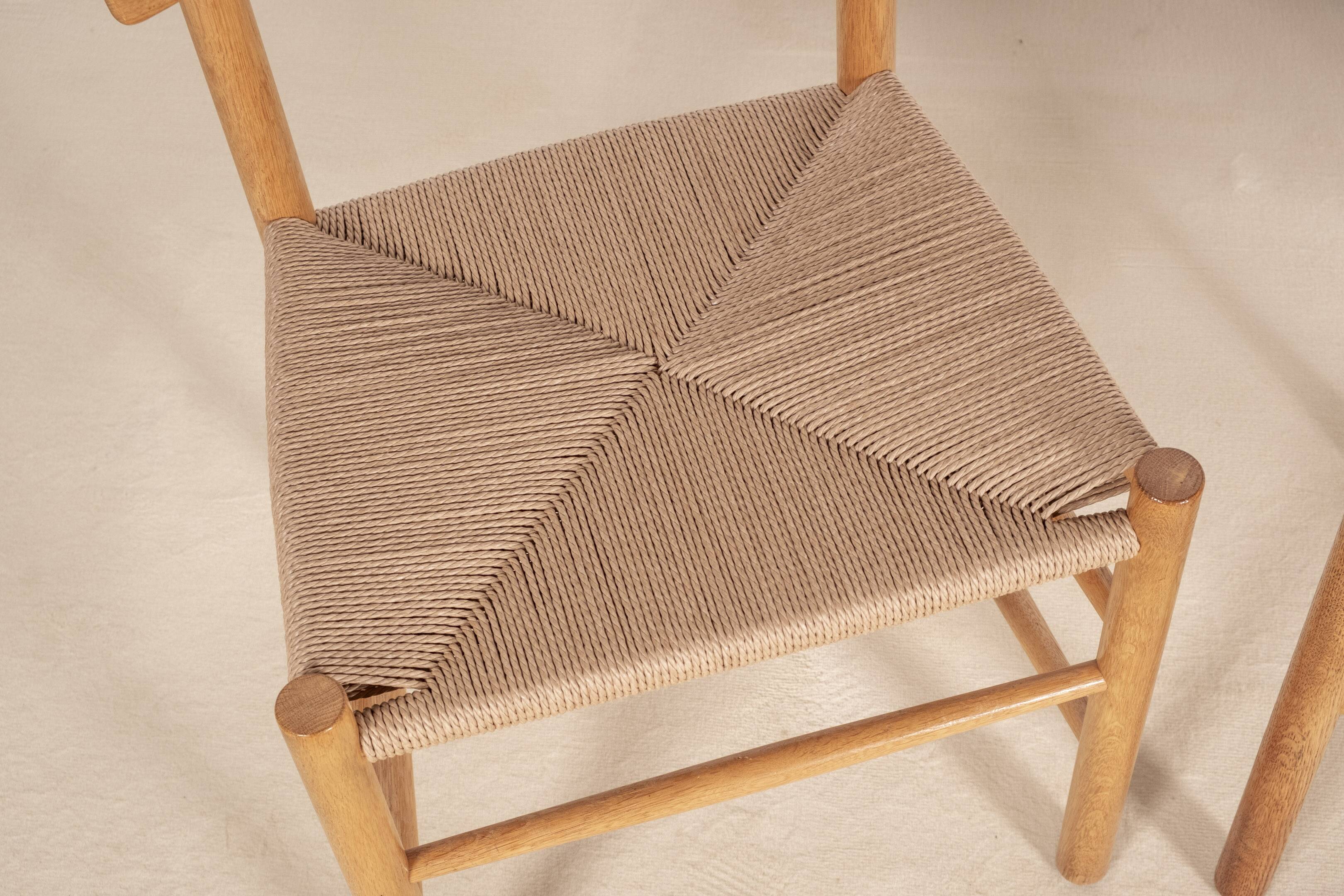 6x Børge Mogensen J39 in Oak, 1980s FDB Møbler, Denmark