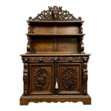 Important Saint Hubert buffet of Renaissance style hunting lodge