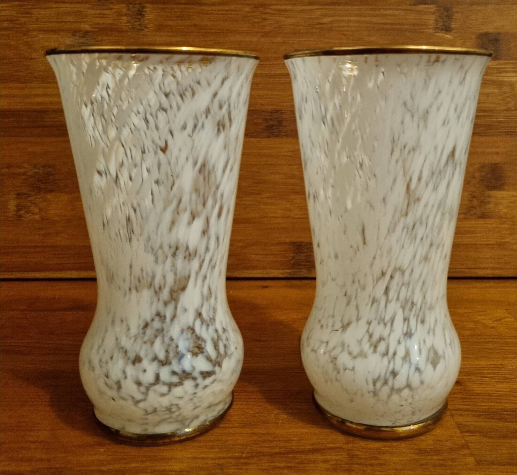 Pair of glass vases from Clichy, late 19th/early 20th century
